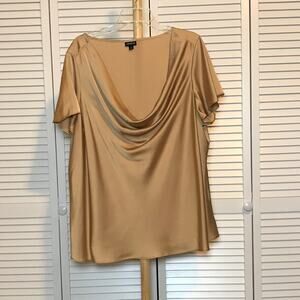 Torrid Gold Cowl Neck Short Sleeve Blouse 2X